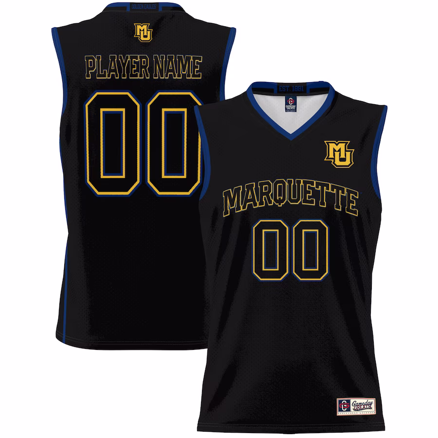 Marquette Golden Eagles GameDay Greats Unisex  Lightweight NIL Pick-A-Player Basketball Jersey - Black