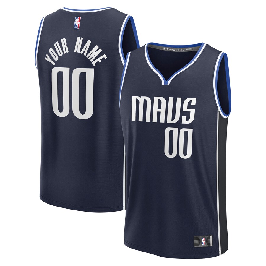 Men's Dallas Mavericks Fanatics Navy Custom Fast Break Jersey - Statement Edition