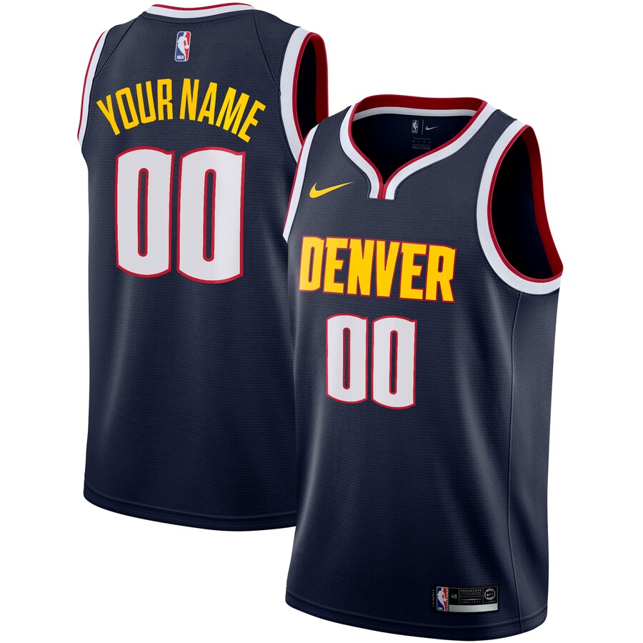 Men's Denver Nuggets Nike Navy 2022/23 Swingman Custom Jersey - Icon Edition