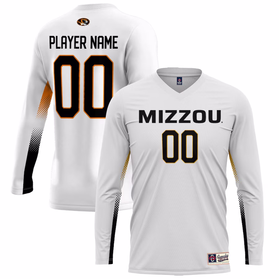 Missouri Tigers GameDay Greats Unisex NIL Pick-A-Player Lightweight Volleyball Jersey �?White