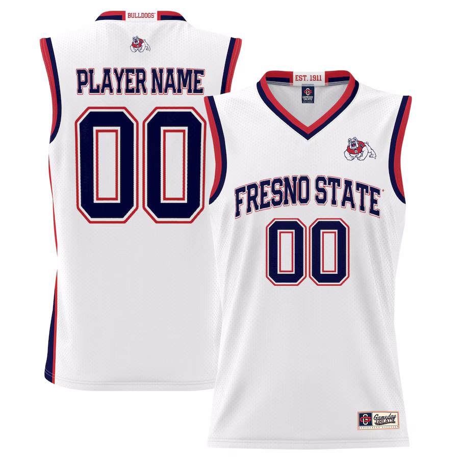 Fresno State Bulldogs GameDay Greats Youth NIL Pick-A-Player Lightweight Basketball Jersey - White