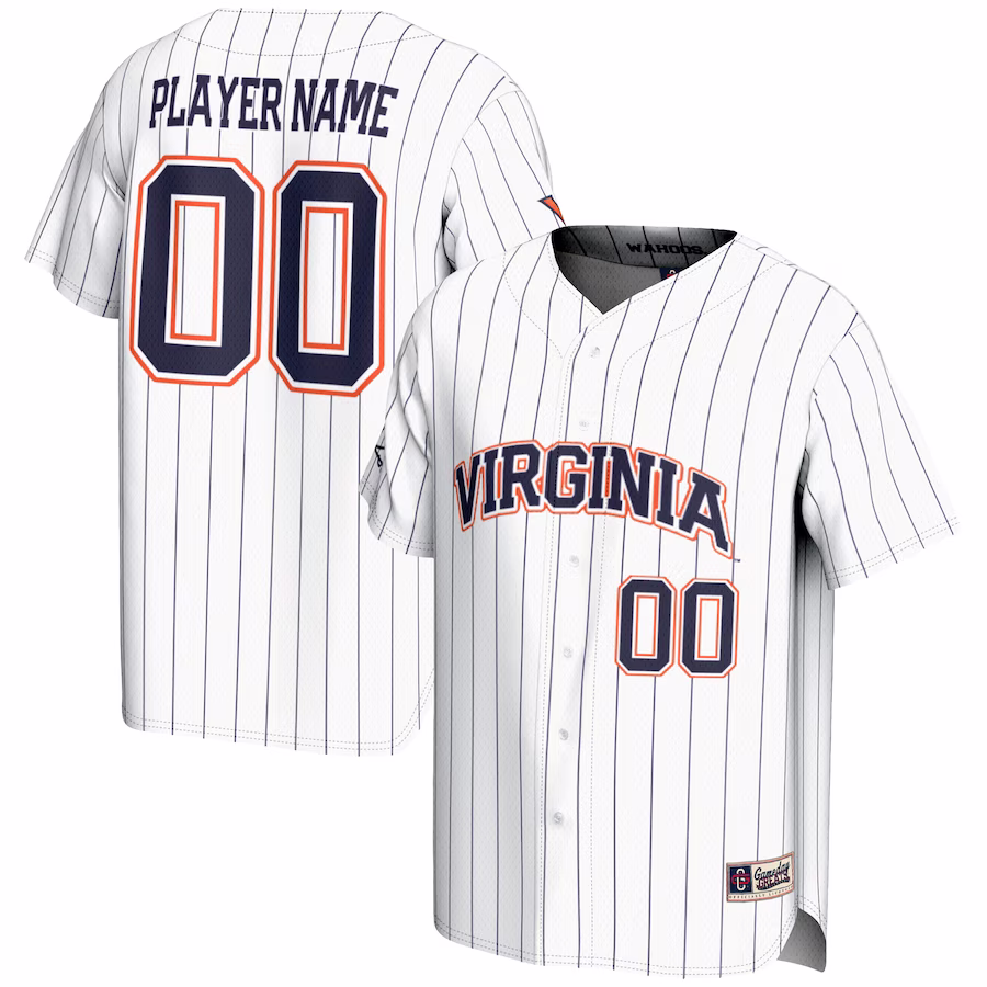 Virginia Cavaliers GameDay Greats NIL Pick-A-Player Lightweight Baseball Jersey - White