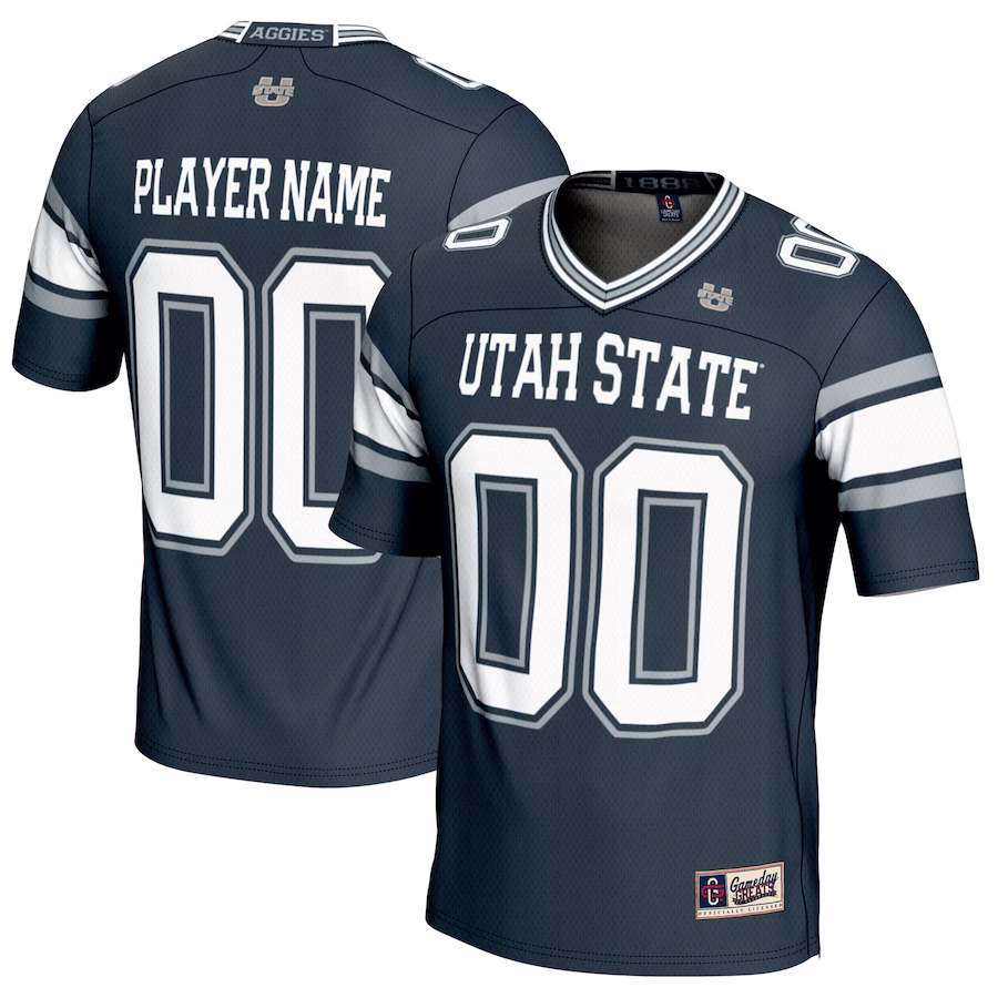Utah State Aggies GameDay Greats Youth NIL Pick-A-Player Football Jersey - Navy