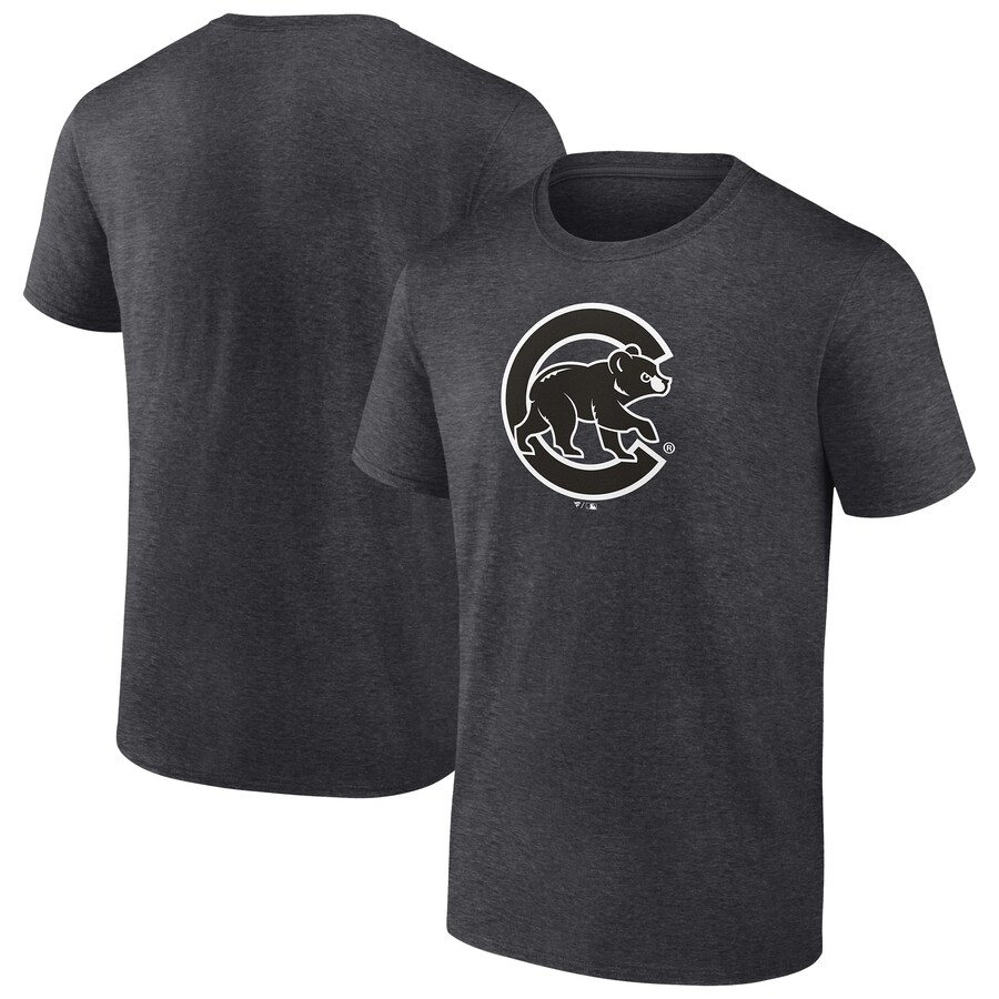 Men's Chicago Cubs Charcoal Monochrome T-Shirt