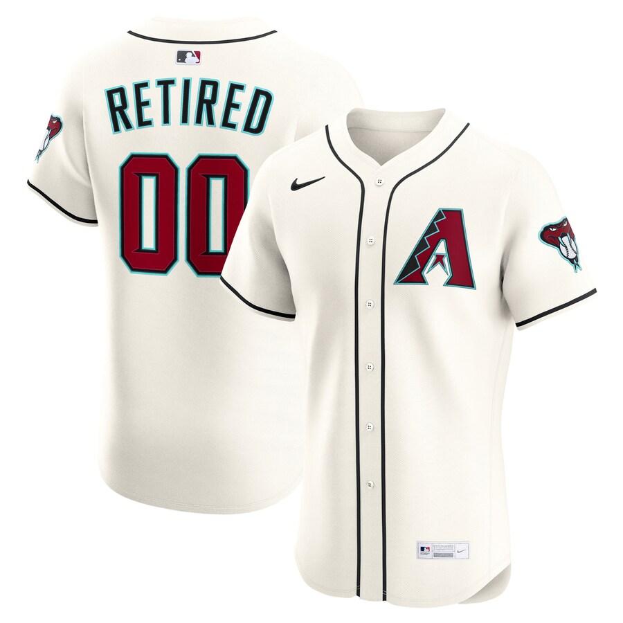 Men's Arizona Diamondbacks Nike Cream Home Elite Pick-A-Player Retired Roster Jersey