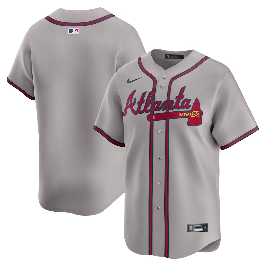 Men's Atlanta Braves Nike Gray Away Limited Jersey