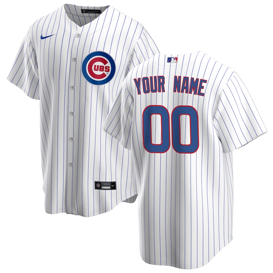 Youth Chicago Cubs Nike White Home Replica Custom Jersey