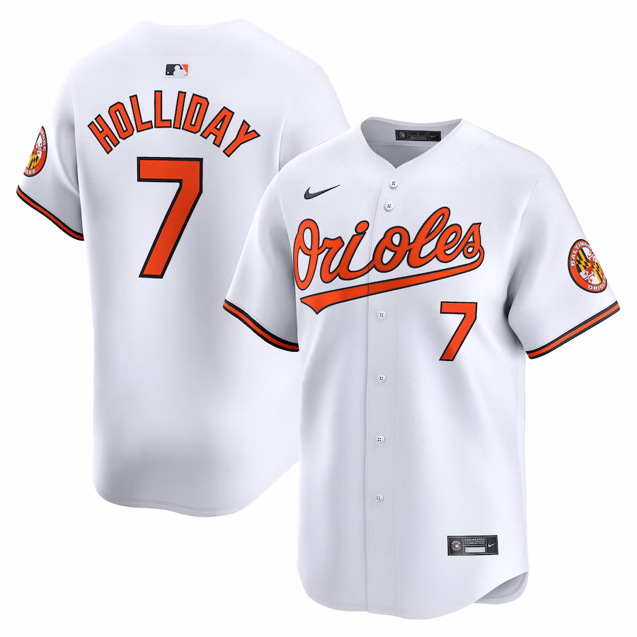 Men's Baltimore Orioles Jackson Holliday Nike White Home Limited Player Jersey