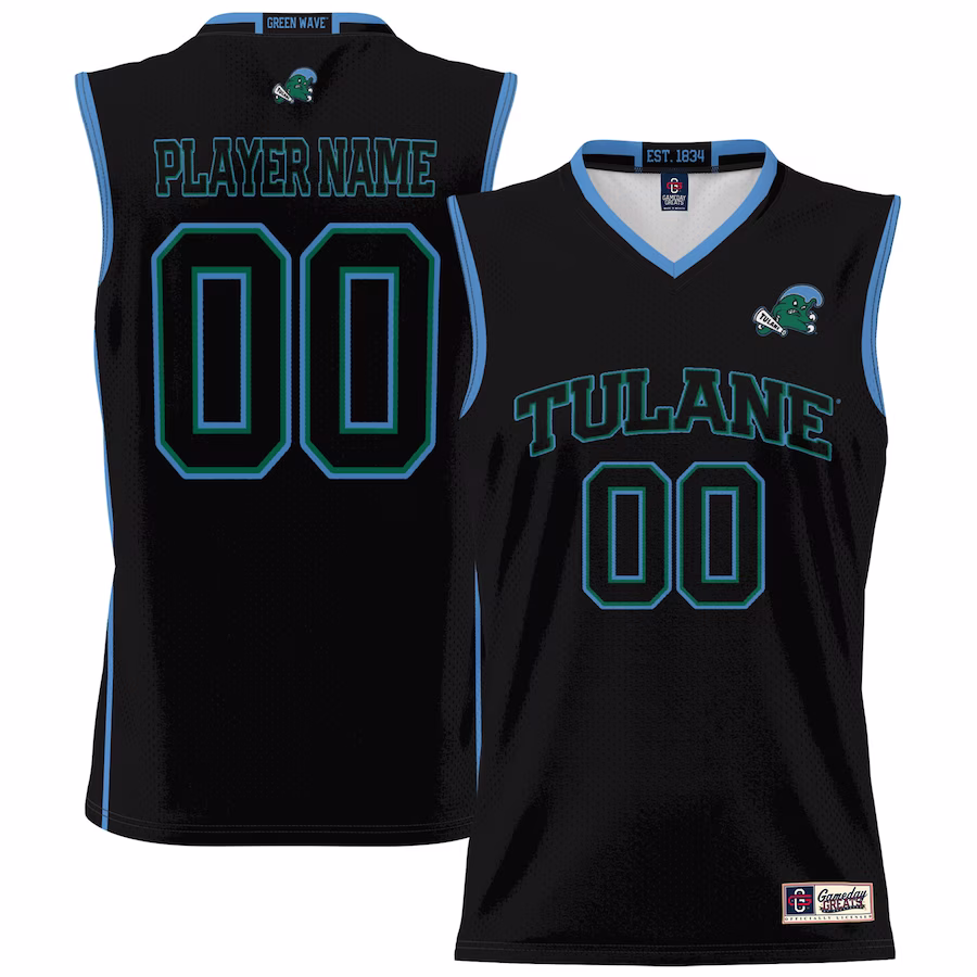 Tulane Green Wave GameDay Greats Youth NIL Pick-A-Player Lightweight Basketball Jersey - Black