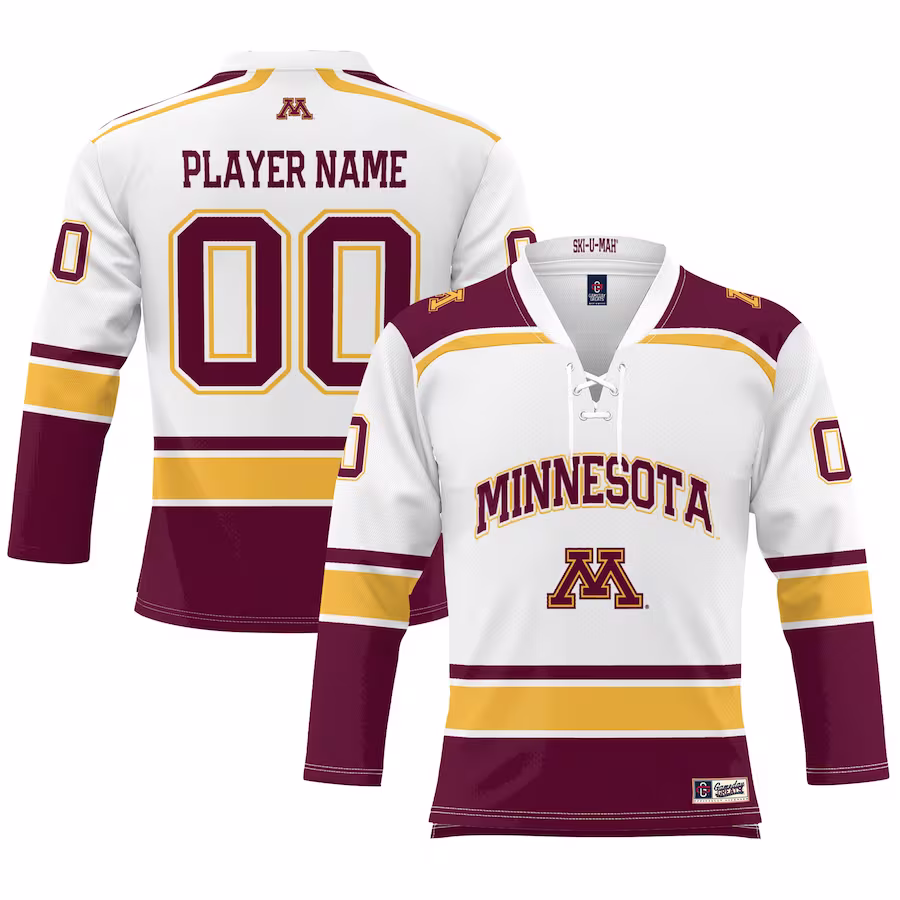 Minnesota Golden Gophers GameDay Greats Women's NIL Pick-A-Player Hockey Jersey - White