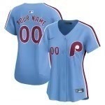 Women's Philadelphia Phillies Nike Light Blue Alternate Limited Custom Jersey