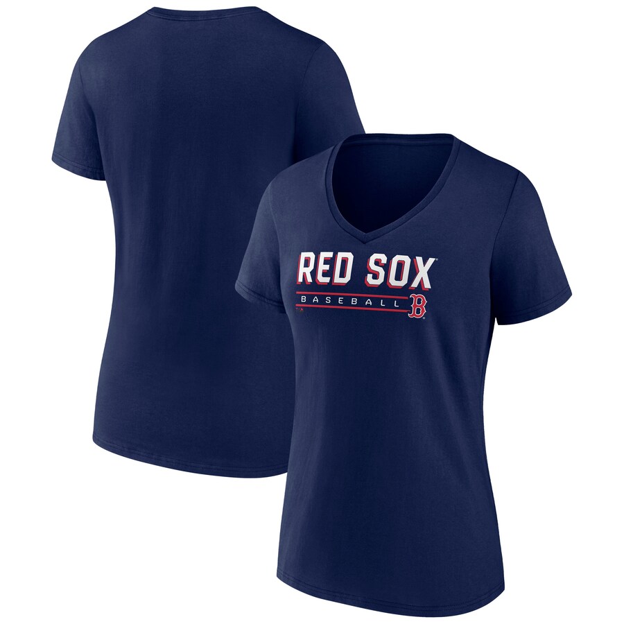 Women's Boston Red Sox Fanatics Navy V-Neck T-Shirt