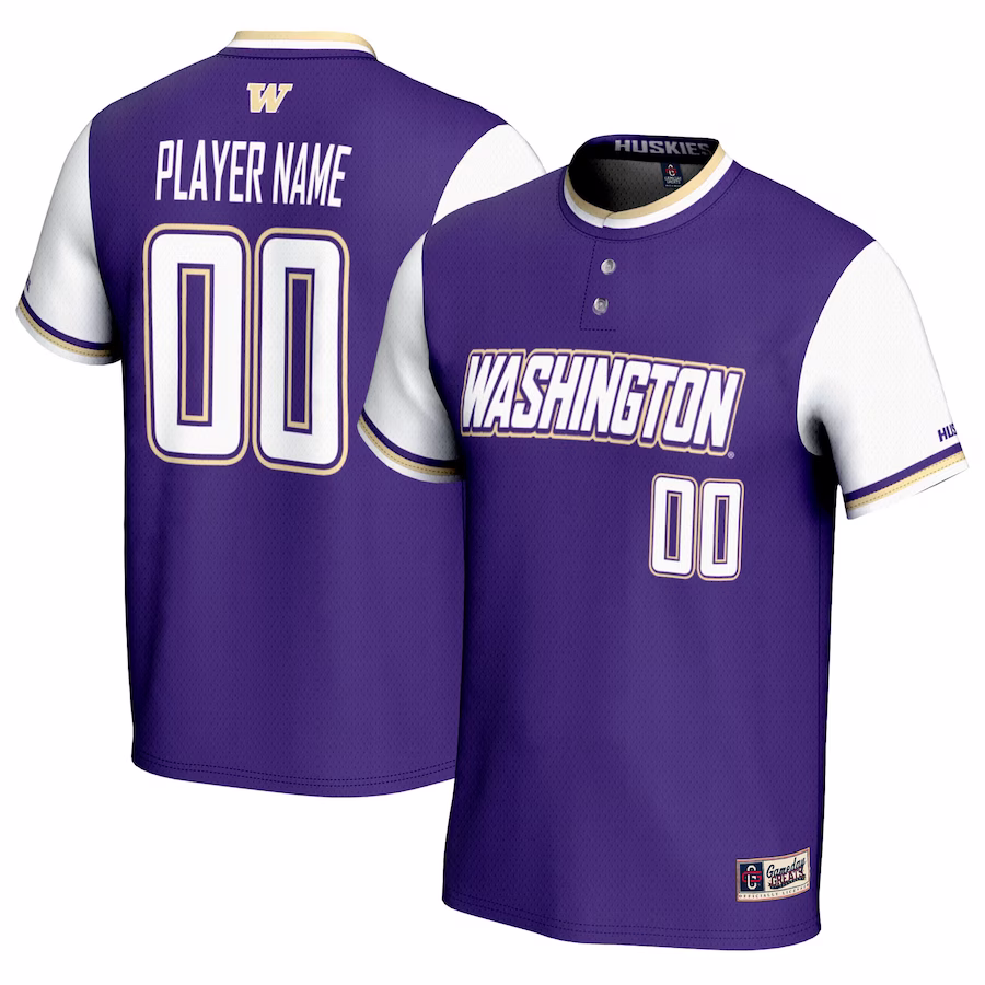 Washington Huskies GameDay Greats Youth NIL Pick-A-Player Lightweight Softball Jersey - Purple