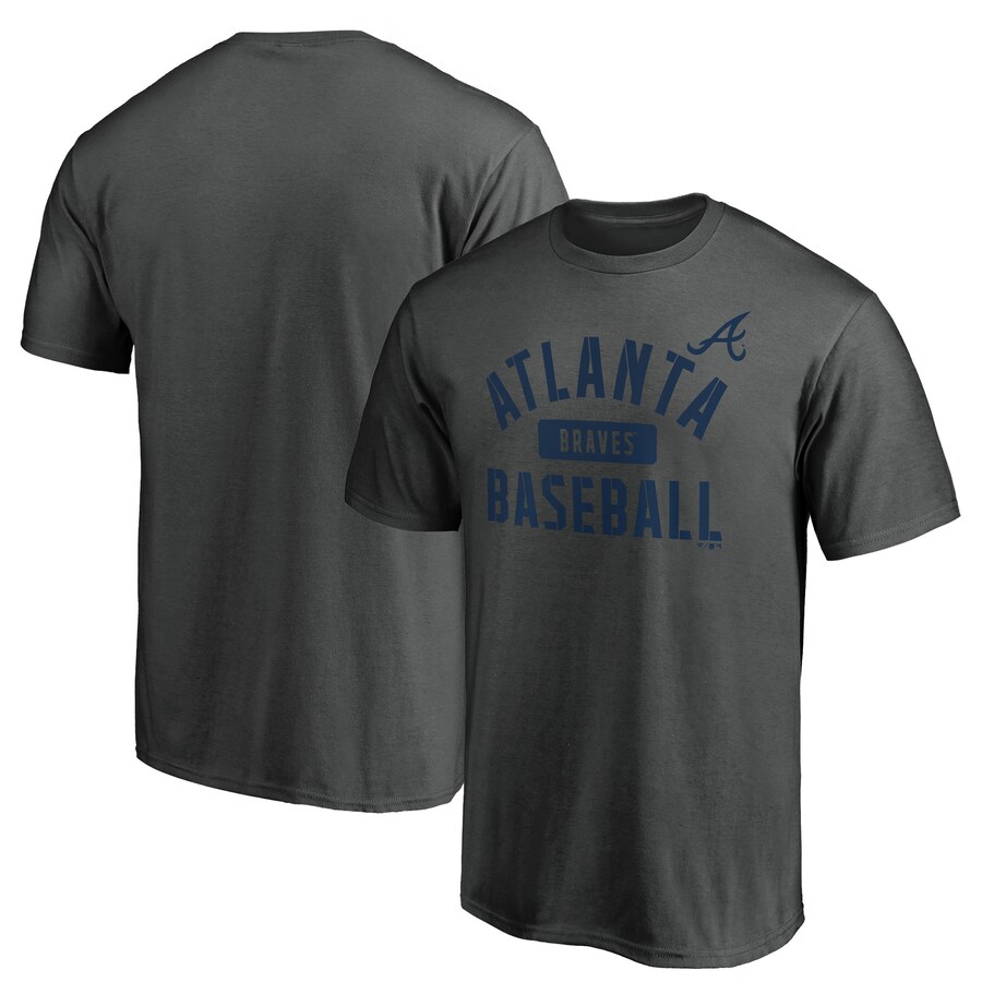 Men's Atlanta Braves Charcoal Team Primary Pill T-Shirt