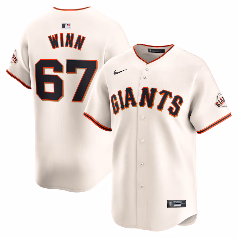 Men's San Francisco Giants Keaton Winn Nike Cream Home Limited Player Jersey