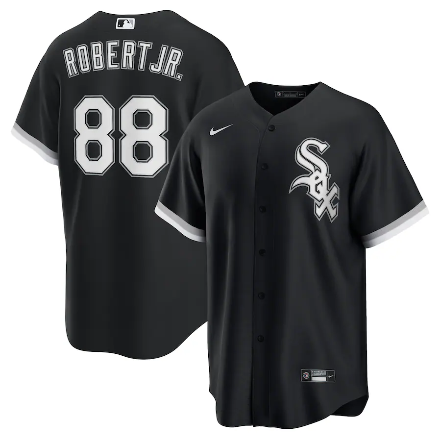 Men's Chicago White Sox Luis Robert Jr. Nike Black Alternate Replica Player Jersey