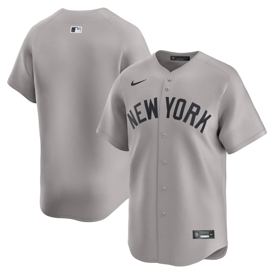 Men's New York Yankees Nike Gray Away Limited Custom Jersey