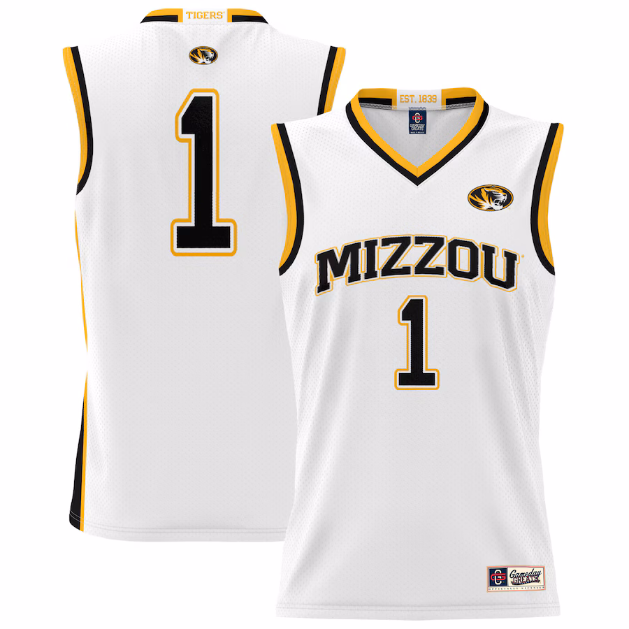 #1 Missouri Tigers GameDay Greats Youth Lightweight Basketball Jersey - White