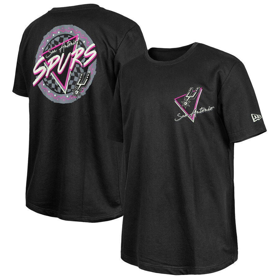 San Antonio Spurs New Era Black Glow-in-the-Dark T-Shirt