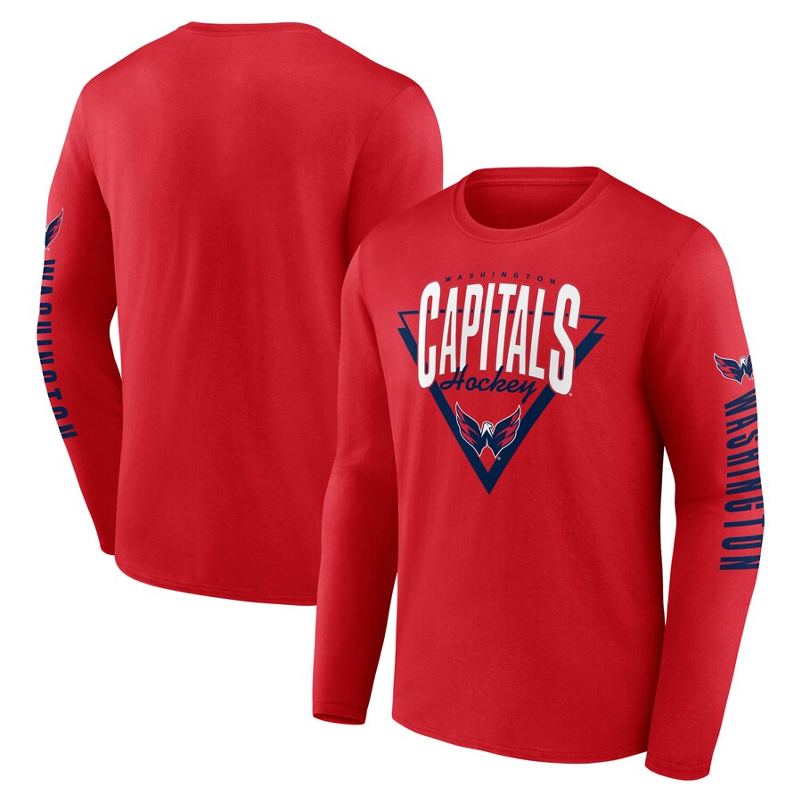 Men's Washington Capitals Fanatics Red Headline Long Sleeve T-Shirt