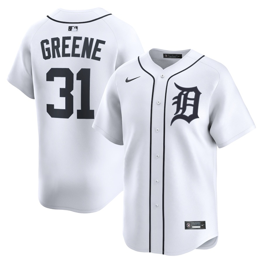 Youth Detroit Tigers Riley Greene Nike White Home Limited Player Jersey