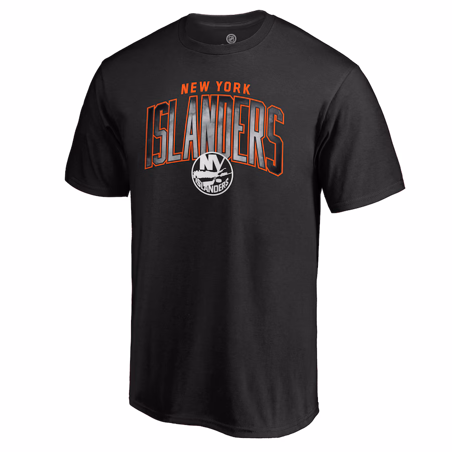 Men's New York Islanders Black Arch Smoke T-Shirt