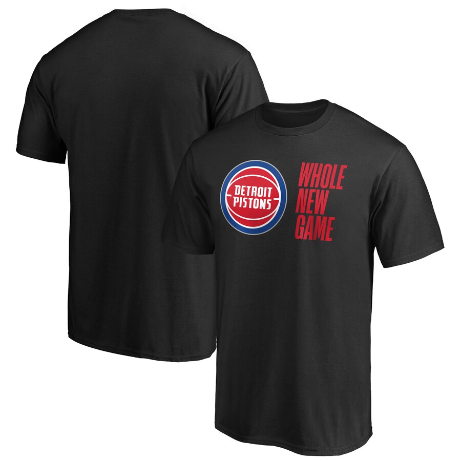 Men's Detroit Pistons Black Whole New Game Team T-Shirt