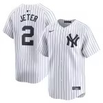 Men's New York Yankees Derek Jeter Nike White Home Limited Player Jersey