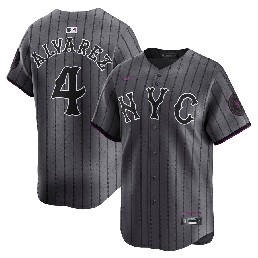Men's New York Mets Francisco Alvarez Nike Gray City Connect Limited Player Jersey