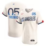 Men's Los Angeles Dodgers Freddie Freeman Nike Cream City Connect Elite Player Jersey