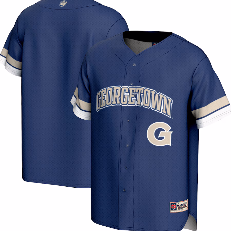 Youth GameDay Greats Navy Georgetown Hoyas Spirit Baseball Jersey