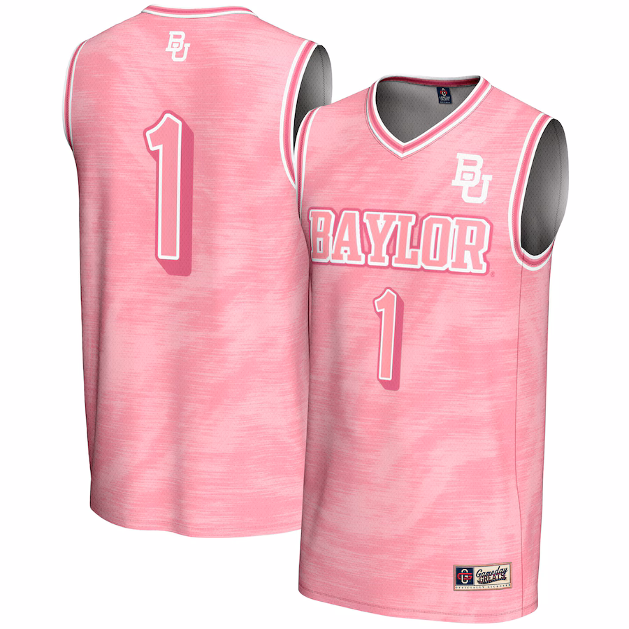 Youth GameDay Greats #1 Pink Baylor Bears Lightweight Basketball Fashion Jersey