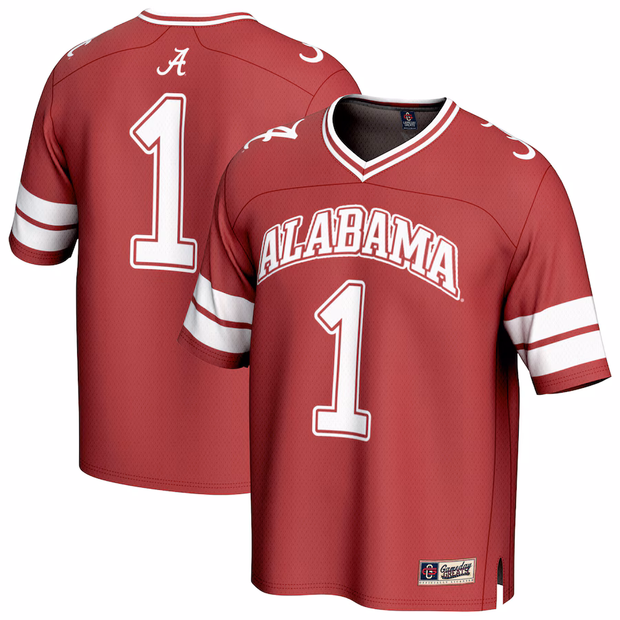 Youth GameDay Greats #1 Crimson Alabama Crimson Tide Lightweight Collegiate Football Fashion Jersey