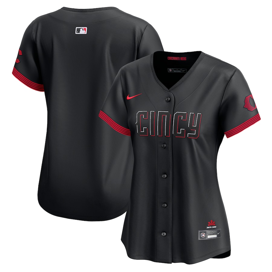 Women's Cincinnati Reds Nike Black City Connect Elite Jersey