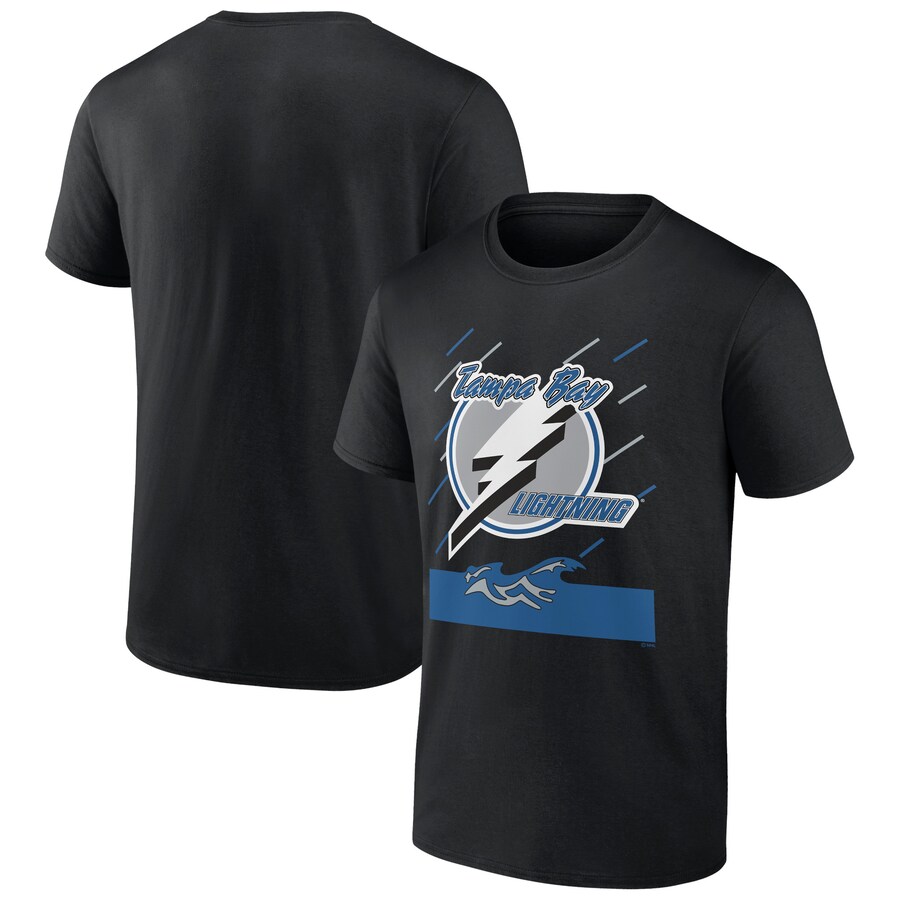 Men's Tampa Bay Lightning Black Team Jersey Inspired T-Shirt