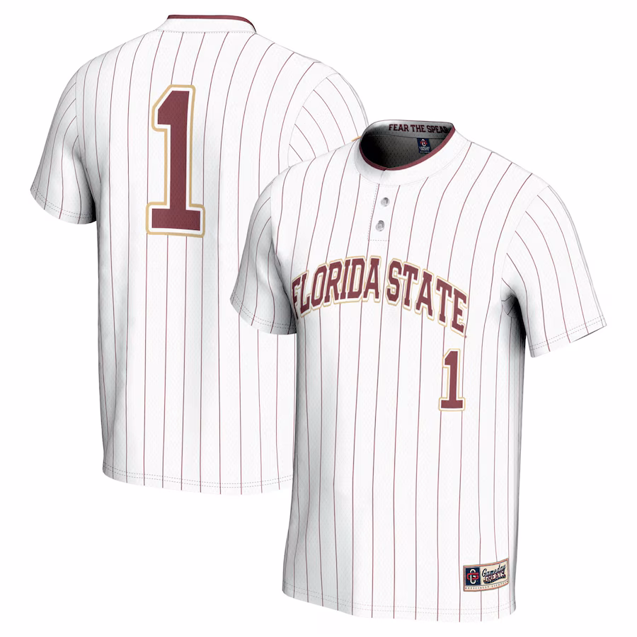 Unisex GameDay Greats #1 White Florida State Seminoles Lightweight Softball Jersey