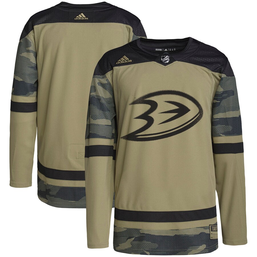Men's Anaheim Ducks adidas Camo Military Appreciation Team Authentic Practice Jersey