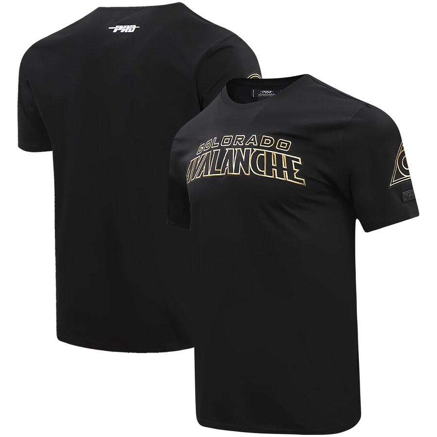 Men's Colorado Avalanche Pro Standard Black Wordmark T-Shirt