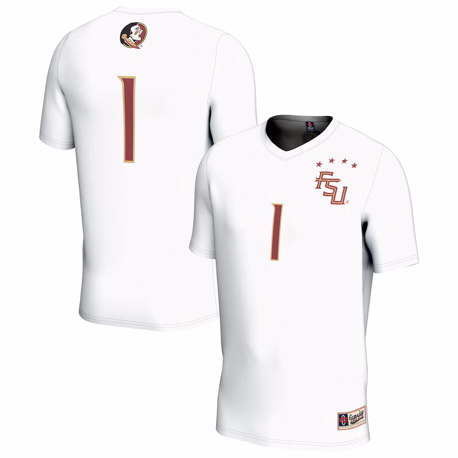 Youth GameDay Greats #1 White Florida State Seminoles Lightweight Collegiate Soccer Fashion Jersey