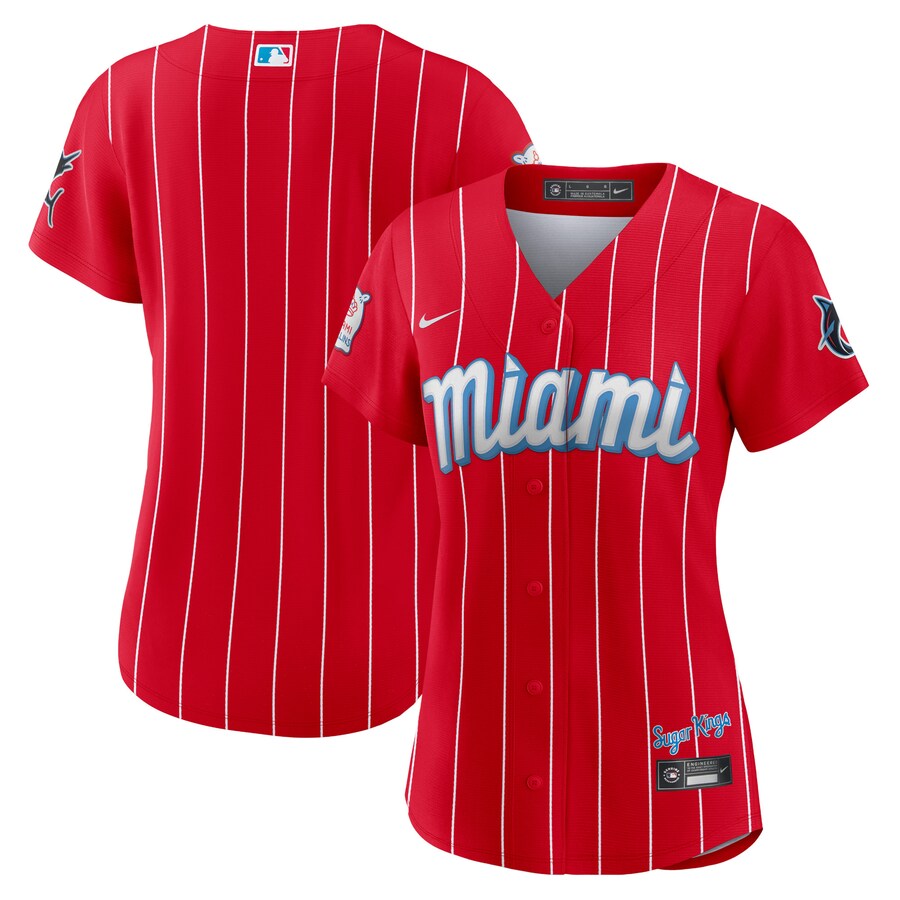 Women's Miami Marlins Nike Red 2021 City Connect Replica Jersey