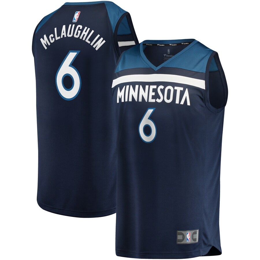 Men's Minnesota Timberwolves Jordan McLaughlin Fanatics Navy Fast Break Player Jersey - Icon Edition
