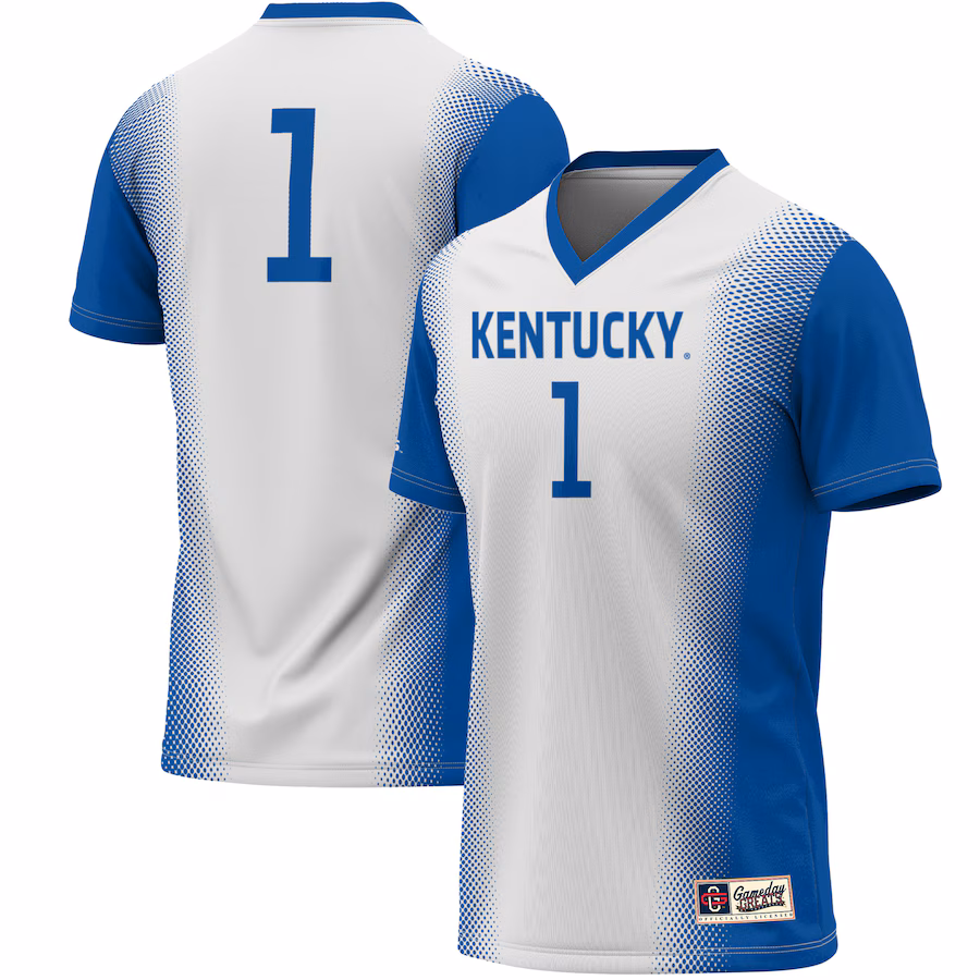 #1 Kentucky Wildcats GameDay Greats Youth Women's Soccer Lightweight Fashion Jersey - White