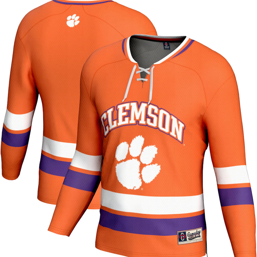 Men's GameDay Greats Orange Clemson Tigers Spirit Hockey Jersey