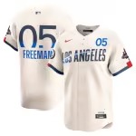 Men's Los Angeles Dodgers Freddie Freeman Nike Cream 2024 World Series Champions City Connect Limited Player Jersey