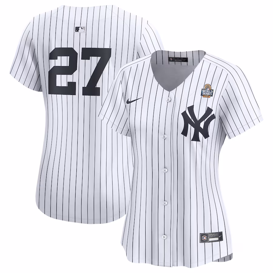 Women's New York Yankees Giancarlo Stanton Nike White 2024 World Series Limited Player Jersey
