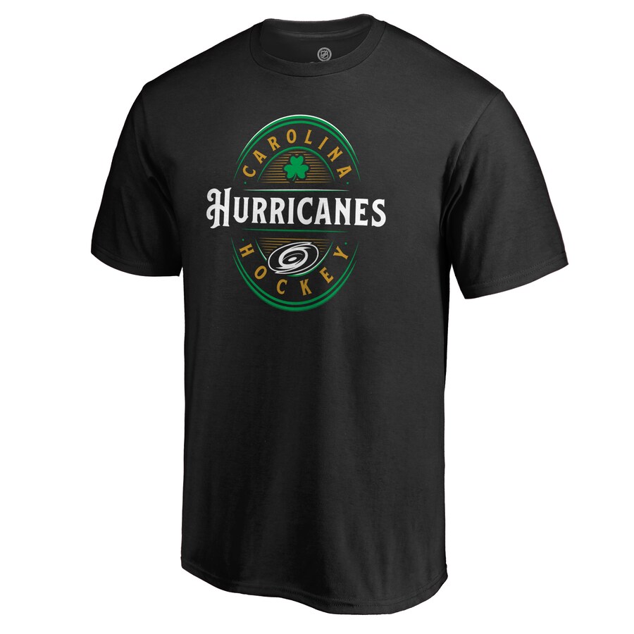 Men's Carolina Hurricanes Black St. Patrick's Day Forever Lucky T-Shirt