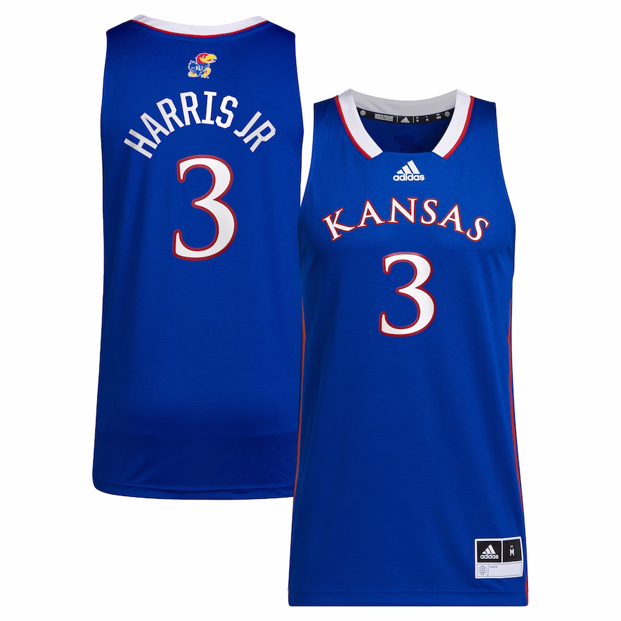 Dajuan Harris Jr Kansas Jayhawks adidas Unisex NIL Basketball Replica Player Jersey - Royal