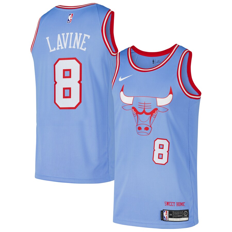 Men's Chicago Bulls Zach LaVine Nike Blue Swingman Player Jersey - City Edition