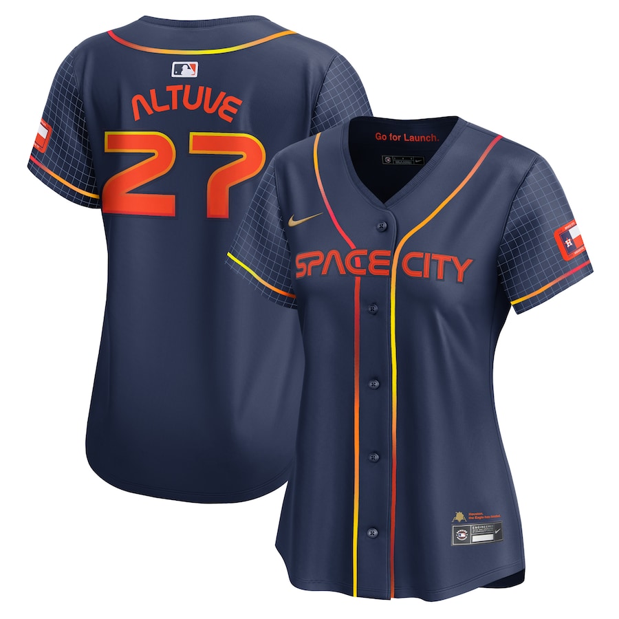 Women's Houston Astros Jose Altuve Nike Navy City Connect Limited Player Jersey