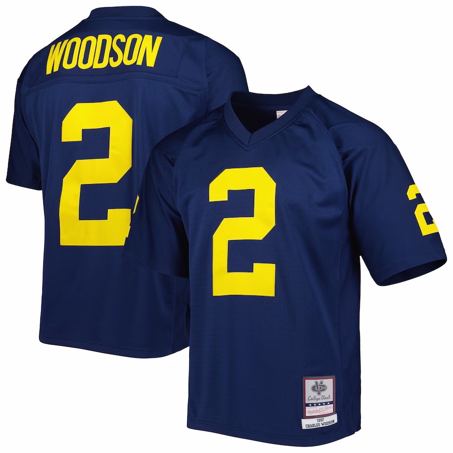 Charles Woodson Michigan Wolverines Mitchell & Ness Authentic Jersey - Navy
